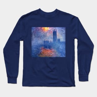 Houses of Parliament by Claude Monet Long Sleeve T-Shirt